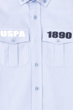 Синяя рубашка с длинным рукавом для мальчика - U.s. polo assn фото 3