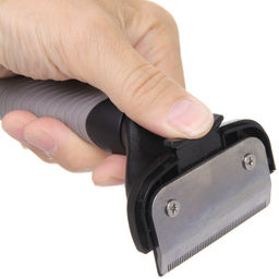 Цена за 2 шт. Расческа - фурминатор с кнопкой самоочистки для животных "ПРЕМИУМ - МОЙ БРО", прорезиненная ручка, цвет серый/черный, 7,8*16см