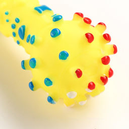 Игрушка пищащая Гантель малая для собак, 12,5 см, жёлтая - Пижон фото 3