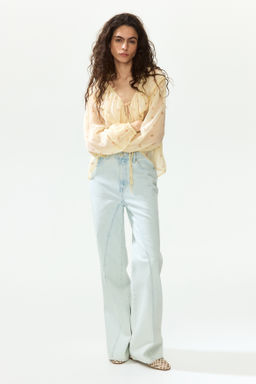Blusa de gasa con efecto arrugado - H&m фото 5