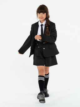 Черные школьные шорты Mooriposh для девочки, модель 0431  фото 9