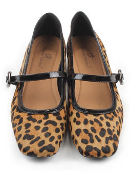 06-H11A-15Y BROWN/LEOPARD Туфли женские (натуральная кожа с ворсом)