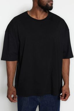 TRENDYOL MAN Siyah Buyuk Beden Oversize/Genis Kesim Rahat Cicek Bask?l? %100 Pamuklu T-Shirt TMNSS23TS00136 - Trendyolmilla фото 10