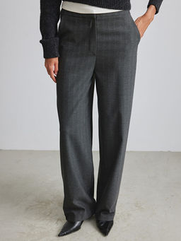 Standart Fit Desenli Kad?n Pantolon