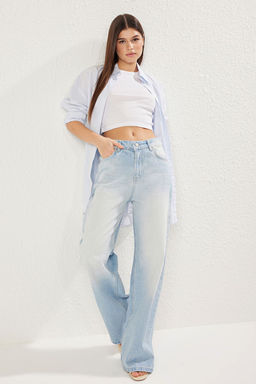 Mavi Dusuk Bel Wide Leg Jeans TWOSS25JE00178 - Trendyolmilla фото 2