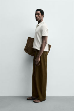 POLO RELAXED FIT ESTRUCTURA / Blanco roto - Zara фото 4