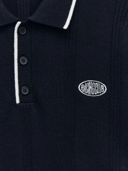 Джемпер поло фактурное с вышивкой / Zarina