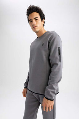 DeFactoFit Толстовка из плотной ткани стандартного кроя с круглым вырезом  фото 5