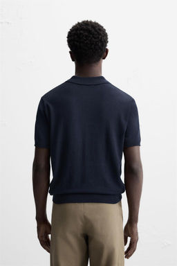 VISCOSE BLEND KNIT POLO SHIRT - Zara фото 5