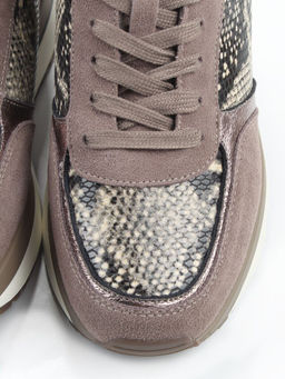 04-PCML20-2 GREY Кроссовки демисезонные женские (натуральная замша, натуральная кожа, текстиль)