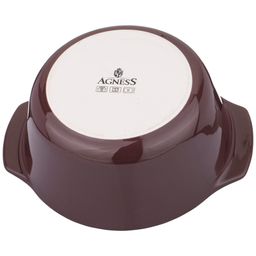 ФОРМА ДЛЯ ЗАПЕКАНИЯ СО СТЕКЛЯННОЙ ЖАРОПРОЧНОЙ КРЫШКОЙ AGNESS 28*23*13,4СМ 2,5Л КОРИЧНЕВАЯ фото 4