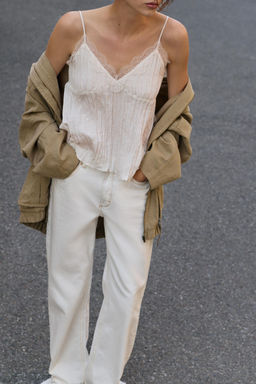 TOP LENCERO EFECTO ARRUGADO / Crudo - Zara фото 4