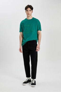 Футболка Comfort Fit с круглым вырезом и короткими рукавами с принтом - Defacto фото 2