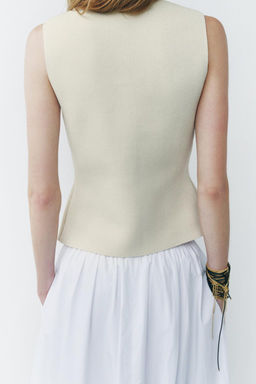 PLAIN KNIT WAISTCOAT TOP - Zara фото 5