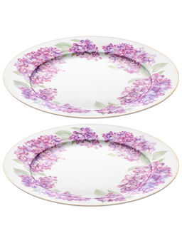 Набор тарелок десертных 2 пр. 19*19*2 см "Сирень" фарфор NEW BONE CHINA