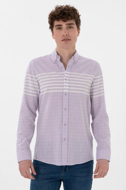 Erkek Lila Uzun Kollu G_mlek Sepette S_rpriz _ndirim