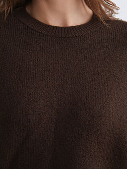 Bisiklet Yaka Oversize Kad?n Triko Kazak