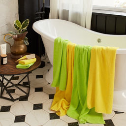 Полотенце махровое Экономь и Я 50*90 см, цв. желтый, 100% хлопок, 320 гр/м2  фото 7