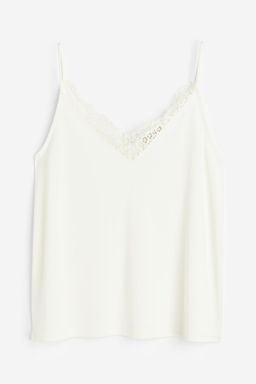 H&M+ Top con ribete de encaje  фото 5