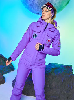 Женский сноубордический горнолыжный комбинезон Alpha Endless Aeternitas 223/2305 PRP - Пурпурное Сердце  фото 9