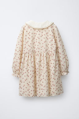FLORAL DRESS WITH CONTRAST COLLAR - Zara фото 2