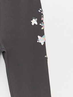 Beli Lastikli Pul ??lemeli Pamuklu K?z ?ocuk Uzun Tayt - Waikiki фото 3