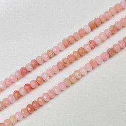 Бусины для украшений из розового Опала (130 бусин)