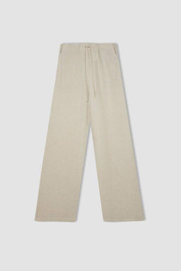 Широкие брюки с тремя карманами, нормальной талией, стандартной длины, брюки из смесового льна - Defacto фото 7