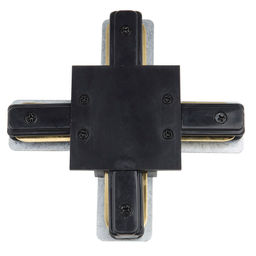 UBX-Q123 R41 BLACK 1 POLYBAG Соединитель для шинопроводов типа R, Х-образный. Однофазный. Черный. ТМ Volpe