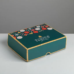 Цена за 5 шт. Упаковка для кондитерских изделий новогодняя «Счастья в Новом году», 20×17×6 см