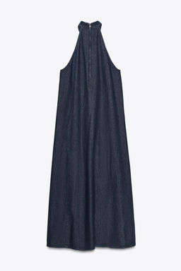 TRF HALTER DENIM DRESS - Zara фото 8