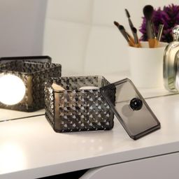 Органайзер для хранения Black Secret, с крышкой, 9,5 9,5 7 см, цвет чёрный