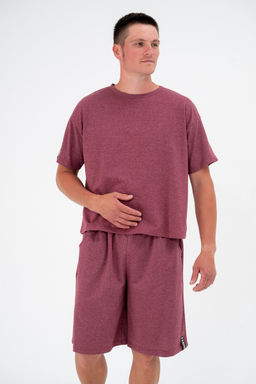 Костюм из футера унисекс бордо-меланж - Амадэль фото 21