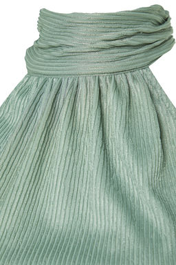 Mint Regular/Normal Kal?p Dik Yaka Fit Pilise Esnek Orme Bluz TWOSS23BZ00952