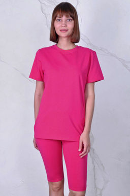 Арт. 2715 Костюм с велосипедками 42-50 (5 шт) Цвет:верх-фуксия, низ-фуксия - Калинка фото 6