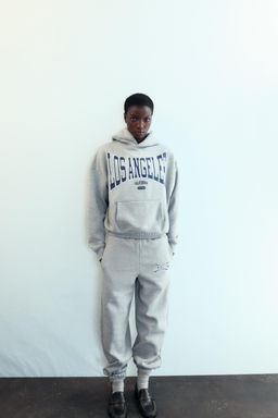 SHINY SLOGAN HOODIE