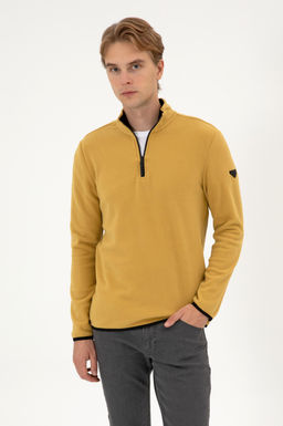 Erkek Ye_il Basic Sweatshirt Sepette S_rpriz _ndirim