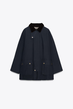HOODED CONTRAST LAPEL TRENCH COAT ZW COLLECTION - Zara фото 7