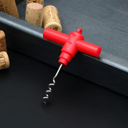 Цена за 4 шт. Штопор Доляна, 11,5 см, цвет красный