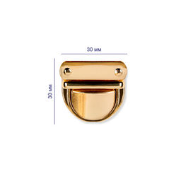 Gamma LBZ-16G замок для сумки 30 х 30 мм в пакете с картонным еврослотом 5 x 1 шт. под золото