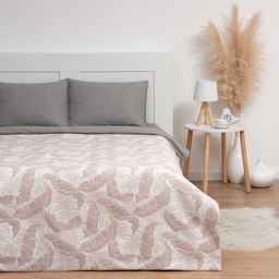 Покрывало хлопковое Этель Перья 150х2405 см, цвет бежевый, 100%хлопок, 300гр/м2  фото 2