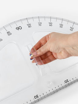 Транспортир портновский 180°, пластик