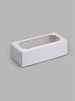Цена за 5 шт. Коробка самосборная, с окном, белая, 32 х 13 х 9 см