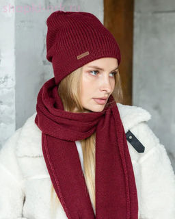 LS 52 PL 52 Комплект женский флис (колпак+шарф) (56-58)