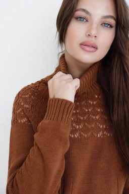 10073 Свитер с альпакой кофейный - Martichelli фото 19