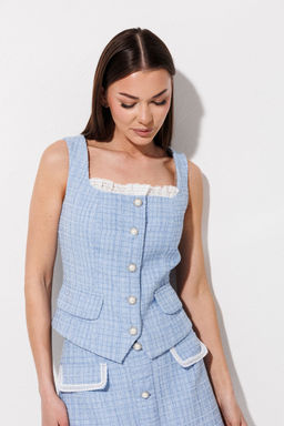 Жилет VN Fashion 1104 голубой