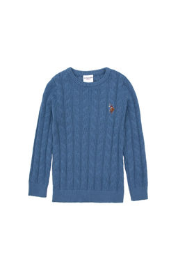 Темно-синий базовый свитер для мальчика Неожиданная скидка в корзине