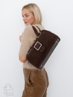 Сумка женская кожаная 0873CF coffee Polina&Eiterou