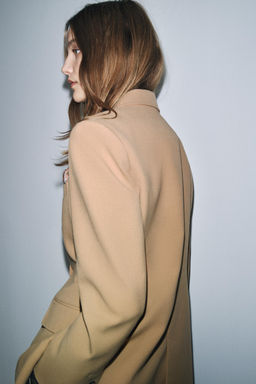 FITTED BLAZER WITH CONTRAST SCARF ZW COLLECTION