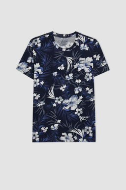 Облегающая футболка с круглым вырезом и короткими рукавами с рисунком - Defacto фото 7